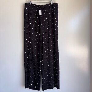 NWT TALBOTS Wide Leg Pants Size Large Dots